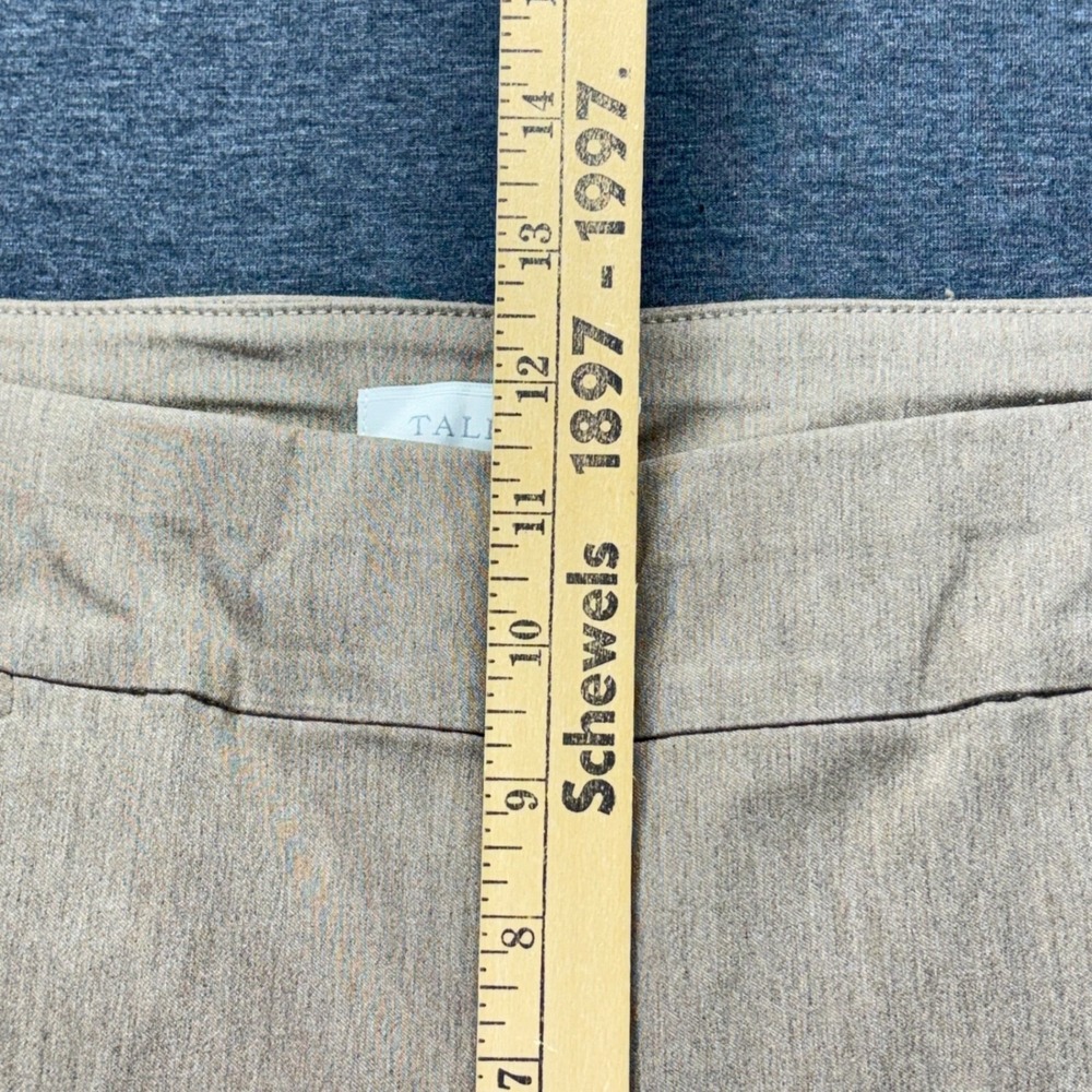 Talbots Pants Womens 14 Beige Pull On Straight Leg Stretch Rayon Blend NEW - Picture 4 of 9